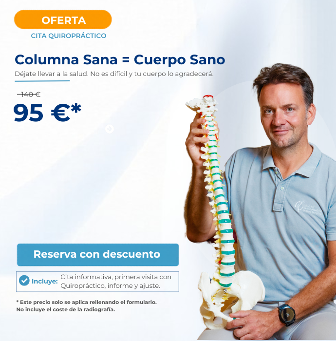 Primera visita quiropráctica en Mataró por 95 euros en el Centro Quiropráctico Dr. Marc Bony